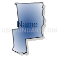 Clinton, Franklin, Essex & Hamilton Counties PUMA, New York (Radial Fill with Shadow)