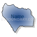 Sampson & Duplin Counties PUMA, North Carolina (Radial Fill with Shadow)