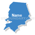 Mecklenburg County (North)--Huntersville, Cornelius & Davidson Towns PUMA, North Carolina (Solid Fill with Shadow)