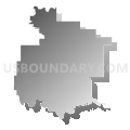 Bryan, Pontotoc (East), Marshall, Atoka, Johnston & Coal Counties--Ada City PUMA, Oklahoma (Gray Gradient Fill with Shadow)