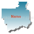 Muskogee, Okmulgee, Wagoner (East) & McIntosh Counties PUMA, Oklahoma (Blue Gradient Fill with Shadow)