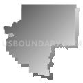 Washington, Osage (North & West), Pawnee & Creek (Northwest) Counties PUMA, Oklahoma (Gray Gradient Fill with Shadow)