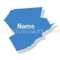 Monroe County PUMA, Pennsylvania (Solid Fill with Shadow)