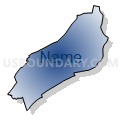 Mifflin, Union, Snyder & Juniata Counties PUMA, Pennsylvania (Radial Fill with Shadow)