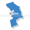 Luzerne County (East)--Kingston Borough PUMA, Pennsylvania (Solid Fill with Shadow)