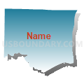 Tarrant County (Northwest)--Fort Worth (Northwest) & Saginaw Cities PUMA, Texas (Blue Gradient Fill with Shadow)