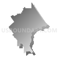 Sequoia Union High School District, California (Gray Gradient Fill with Shadow)