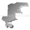 State House District 5, Arkansas (Gray Gradient Fill with Shadow)