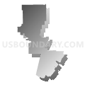 Assembly District 68, California (Gray Gradient Fill with Shadow)