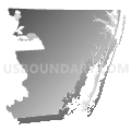 State Legislative Subdistrict 38B, Maryland (Gray Gradient Fill with Shadow)