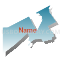 Fourteenth Bristol District, Massachusetts (Blue Gradient Fill with Shadow)
