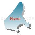 Third Bristol District, Massachusetts (Blue Gradient Fill with Shadow)