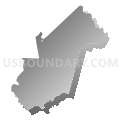 Thirteenth Norfolk District, Massachusetts (Gray Gradient Fill with Shadow)