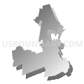 Thirteenth Suffolk District, Massachusetts (Gray Gradient Fill with Shadow)