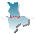 Fourteenth Suffolk District, Massachusetts (Blue Gradient Fill with Shadow)