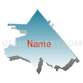 Fourteenth Essex District, Massachusetts (Blue Gradient Fill with Shadow)