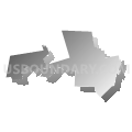 Second Franklin District, Massachusetts (Gray Gradient Fill with Shadow)