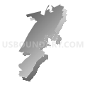 Fifteenth Suffolk District, Massachusetts (Gray Gradient Fill with Shadow)