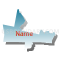 Third Hampden District, Massachusetts (Blue Gradient Fill with Shadow)