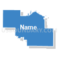 Assembly District 58, Wisconsin (Solid Fill with Shadow)