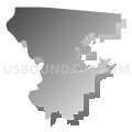 State Senate District 6, California (Gray Gradient Fill with Shadow)