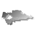 State Senate District 31, California (Gray Gradient Fill with Shadow)