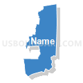 State Senate District 18, Connecticut (Solid Fill with Shadow)