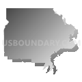 State Senate District 51, Georgia (Gray Gradient Fill with Shadow)