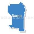 State Senate District 22, Idaho (Solid Fill with Shadow)