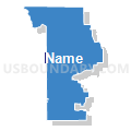 State Senate District 34, Illinois (Solid Fill with Shadow)