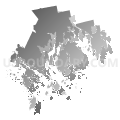 State Senate District 28, Maine (Gray Gradient Fill with Shadow)