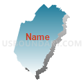 Suffolk & Norfolk District, Massachusetts (Blue Gradient Fill with Shadow)