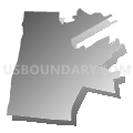 Hampden District, Massachusetts (Gray Gradient Fill with Shadow)