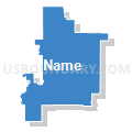 State Senate District 44, Minnesota (Solid Fill with Shadow)