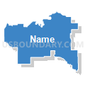 State Senate District 10, Montana (Solid Fill with Shadow)
