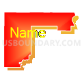 State Senate District 21, Nebraska (Bright Blending Fill with Shadow)
