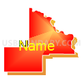 State Senate District 17, Nebraska (Bright Blending Fill with Shadow)
