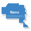 State Senate District 2, Nebraska (Solid Fill with Shadow)