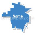 State Senate District 35, Nebraska (Solid Fill with Shadow)