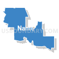 State Senate District 30, New Mexico (Solid Fill with Shadow)
