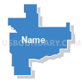 State Senate District 4, North Dakota (Solid Fill with Shadow)