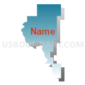 State Senate District 8, North Dakota (Blue Gradient Fill with Shadow)