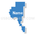 State Senate District 8, North Dakota (Solid Fill with Shadow)