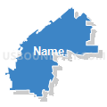 State Senate District 21, Ohio (Solid Fill with Shadow)
