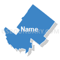 State Senate District 4, Pennsylvania (Solid Fill with Shadow)