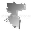 State Senate District 34, South Dakota (Gray Gradient Fill with Shadow)