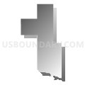 State Senate District 17, South Dakota (Gray Gradient Fill with Shadow)