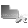 State Senate District 9, South Dakota (Gray Gradient Fill with Shadow)