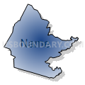 State Senate District 10, Virginia (Radial Fill with Shadow)