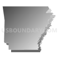Arkansas (Gray Gradient Fill with Shadow)